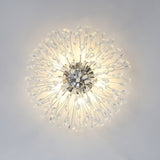 Lustre Cristal 5 Lumières Pissenlit Semi-Encastré pour Salon
