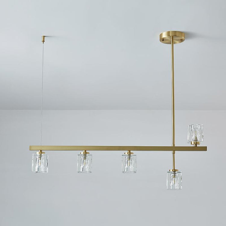 Plafonnier Salon Linéaire en Cristal
