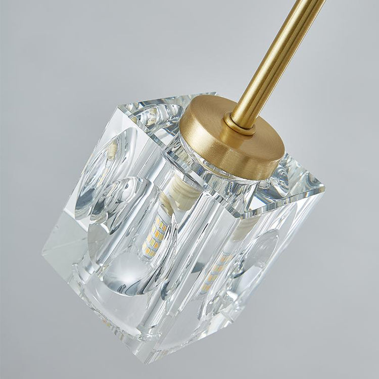 Plafonnier Salon Linéaire en Cristal