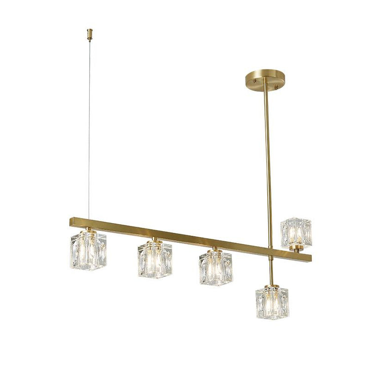 Plafonnier Salon Linéaire en Cristal