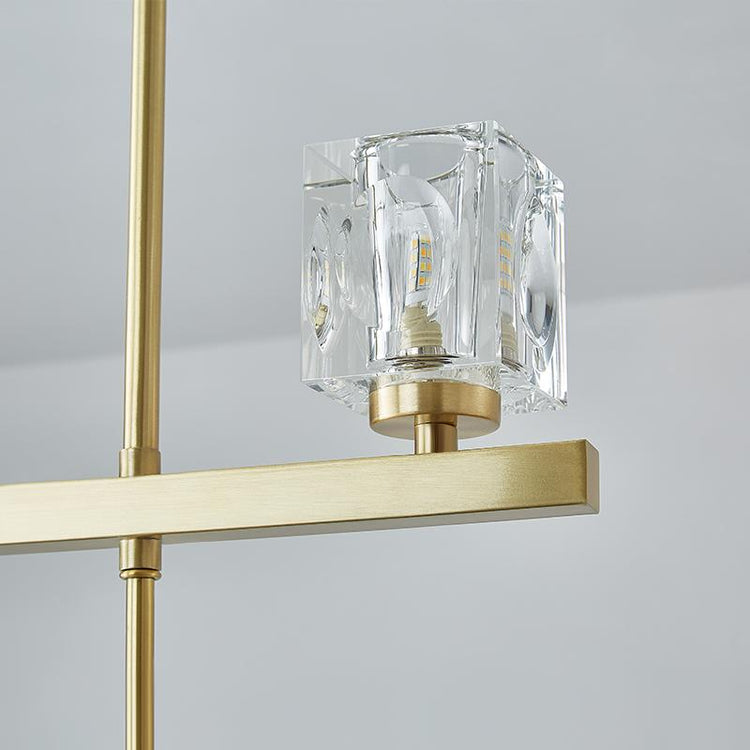 Plafonnier Salon Linéaire en Cristal