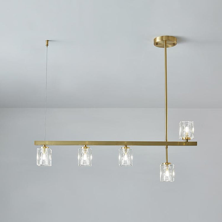 Plafonnier Salon Linéaire en Cristal