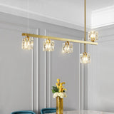 Plafonnier Salon Linéaire en Cristal