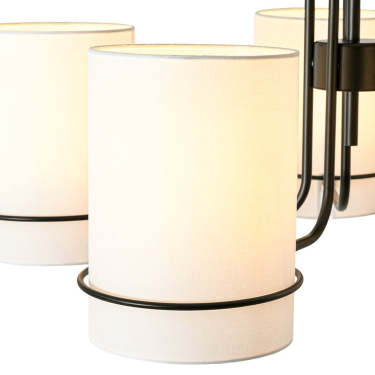 Lustre Salon Cylindre en Tissu