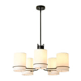 Lustre Salon Cylindre en Tissu