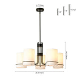 Lustre Salon Cylindre en Tissu