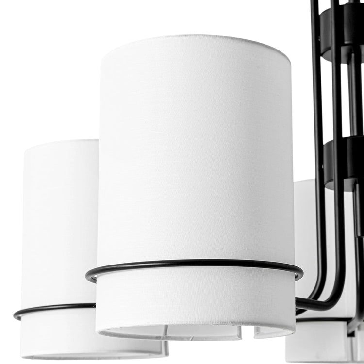 Lustre Salon Cylindre en Tissu