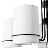 Lustre Salon Cylindre en Tissu