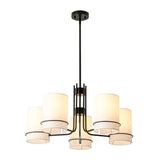 Lustre Salon Cylindre en Tissu