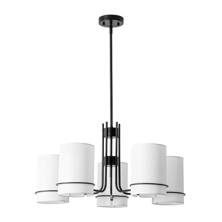 Lustre Salon Cylindre en Tissu