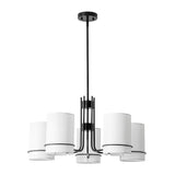 Lustre Salon Cylindre en Tissu