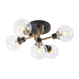 Lustre Salon Boule 5 Lumières en Verre Ø54 cm