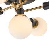 Lustre Salon Boule 5 Lumières en Verre Ø54 cm