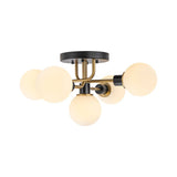 Lustre Salon Boule 5 Lumières en Verre Ø54 cm