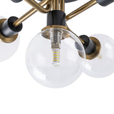 Lustre Salon Boule 5 Lumières en Verre Ø54 cm
