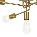 Lustre 5 Lumières Spirale Sputnik Plafonnier Semi-Encastré