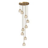 Suspension Luminaire 5/9 Lumières Dôme Escalier Spirale Grappe pour Salle à Manger