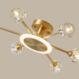 Plafonnier Salon 6 Lumières en Cristal