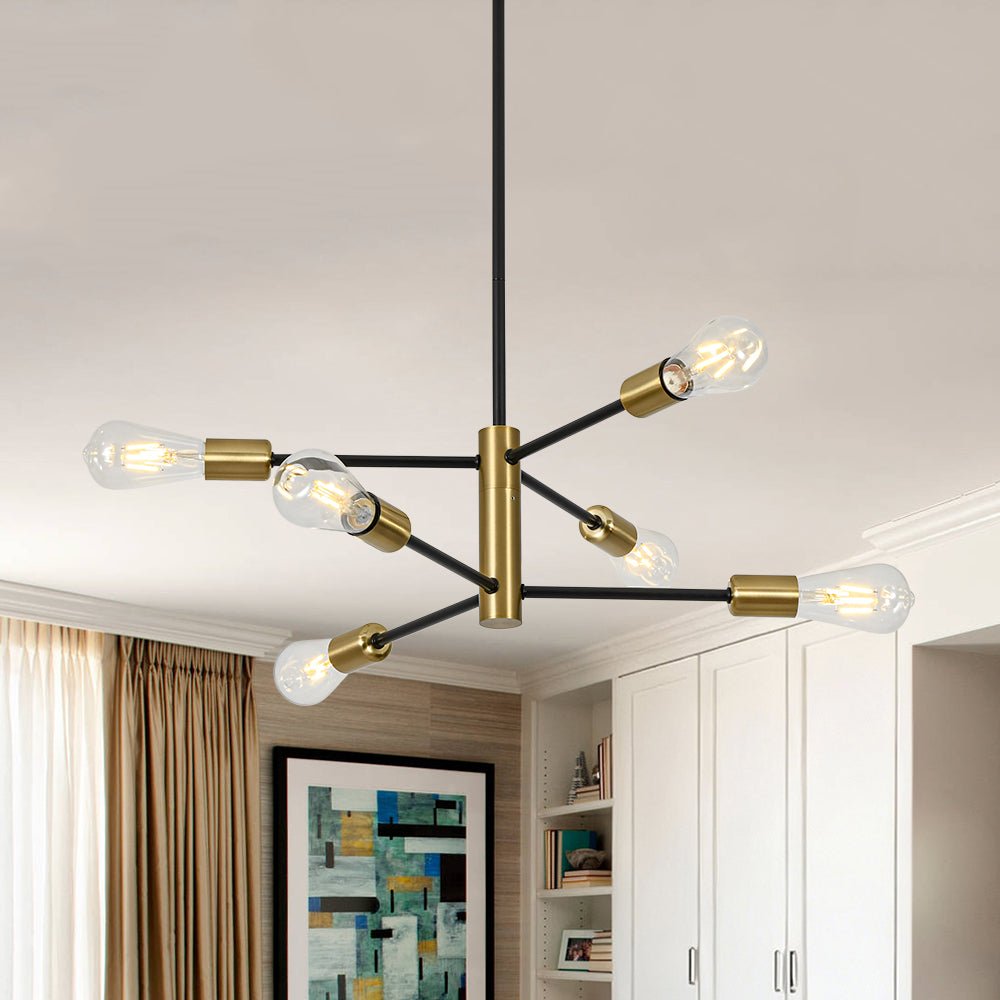 Lustre Design 6 Lumières Minimaliste Sputnik