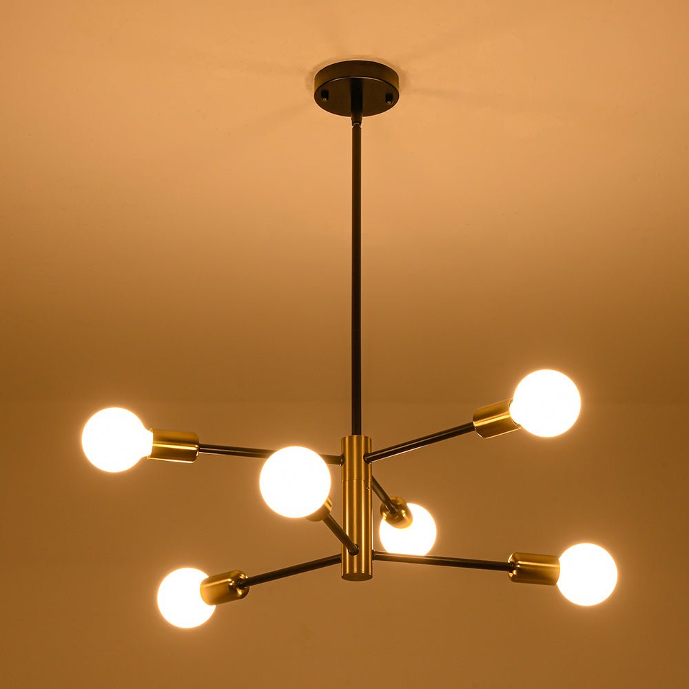 Lustre Design 6 Lumières Minimaliste Sputnik