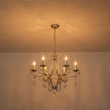 Lustre Salle à Manger 6 Lumières en Cristal