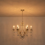 Lustre Salle à Manger 6 Lumières en Cristal