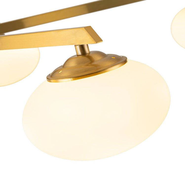 Lustre Salon Branche 6 Lumières en Verre