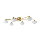 Lustre Salon Branche 6 Lumières en Verre