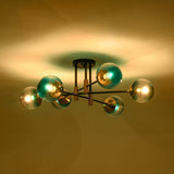Lustre Salle à Manger Boule 6 Lumières en Verre Ø104 cm