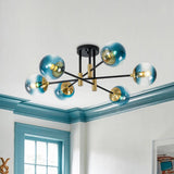 Lustre Salle à Manger Boule 6 Lumières en Verre Ø104 cm