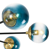 Lustre Salle à Manger Boule 6 Lumières en Verre Ø104 cm