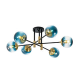 Lustre Salle à Manger Boule 6 Lumières en Verre Ø104 cm