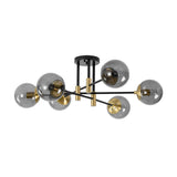 Lustre Salle à Manger Boule 6 Lumières en Verre Ø104 cm