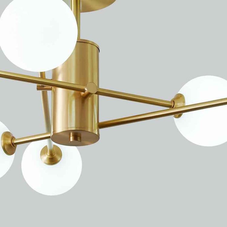Plafonnier Verre 6 Lumières Globe pour Salon