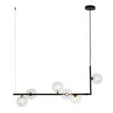 Lustre Salle à Manger Boule 6 Lumières en Verre 80 cm
