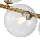 Lustre Salle à Manger Boule 6 Lumières en Verre 80 cm