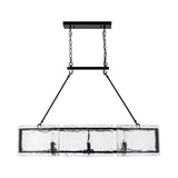 Lustre Cuisine Linéaire 6 Lumières en Verre 100 cm