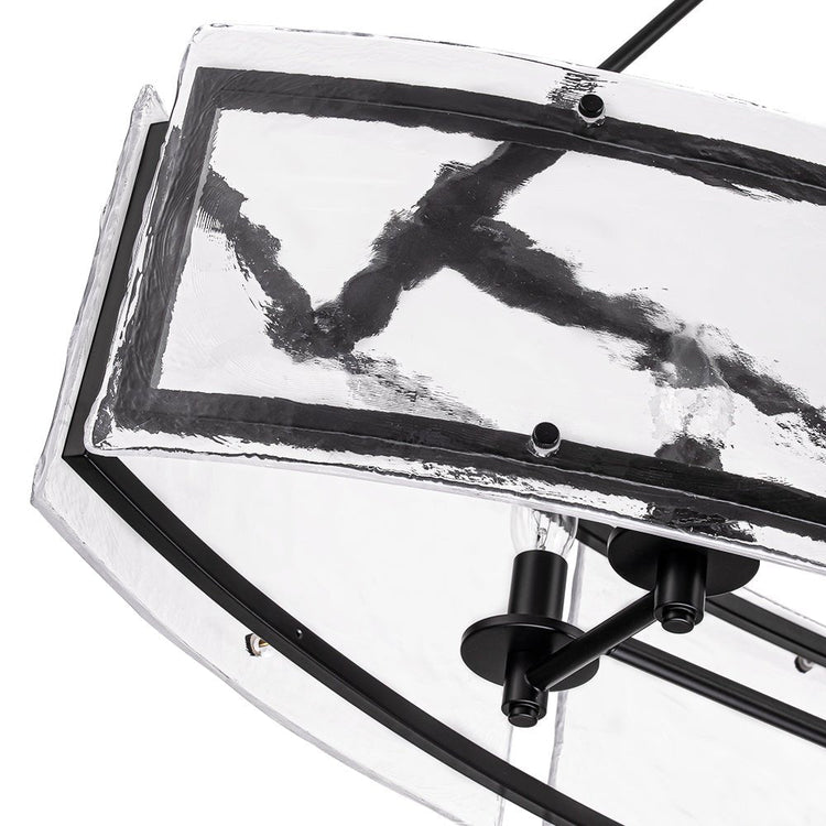 Lustre Cuisine Linéaire 6 Lumières en Verre 100 cm