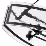 Lustre Cuisine Linéaire 6 Lumières en Verre 100 cm