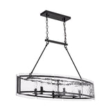Lustre Cuisine Linéaire 6 Lumières en Verre 100 cm