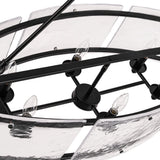 Lustre Cuisine Linéaire 6 Lumières en Verre 100 cm