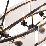 Lustre Cuisine Linéaire 6 Lumières en Verre 100 cm