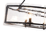 Lustre Cuisine Linéaire 6 Lumières en Verre 100 cm