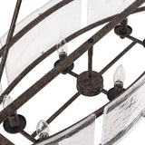 Lustre Cuisine Linéaire 6 Lumières en Verre 100 cm