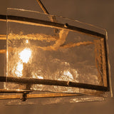 Lustre Cuisine Linéaire 6 Lumières en Verre 100 cm