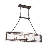Lustre Cuisine Linéaire 6 Lumières en Verre 100 cm