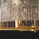 Lustre Cristal Verre 6 Lumières Luxe Dimmable Tambour