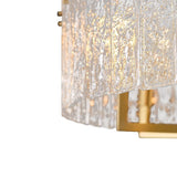 Lustre Cristal Verre 6 Lumières Luxe Dimmable Tambour