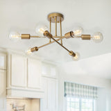 Plafonnier 6 Lumières Sputnik Semi-Encastré Luminaire pour Salon