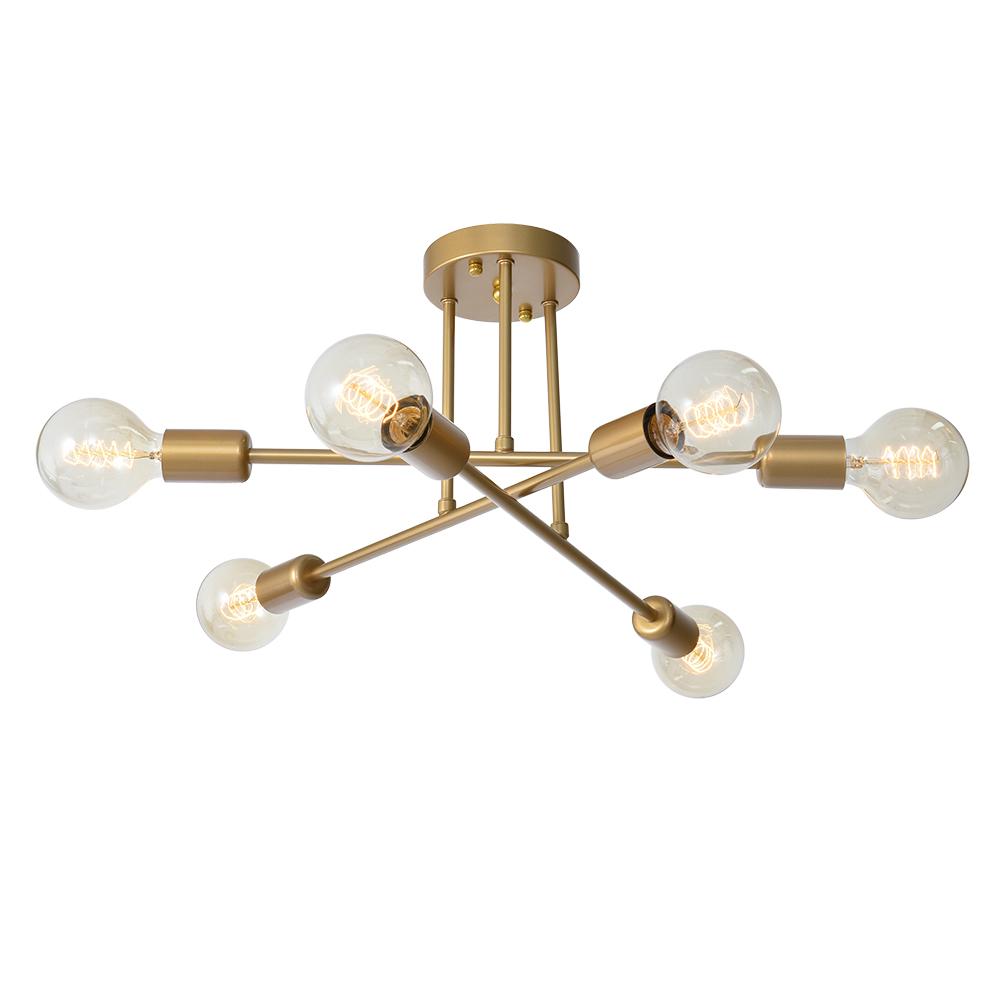 Plafonnier 6 Lumières Sputnik Semi-Encastré Luminaire pour Salon